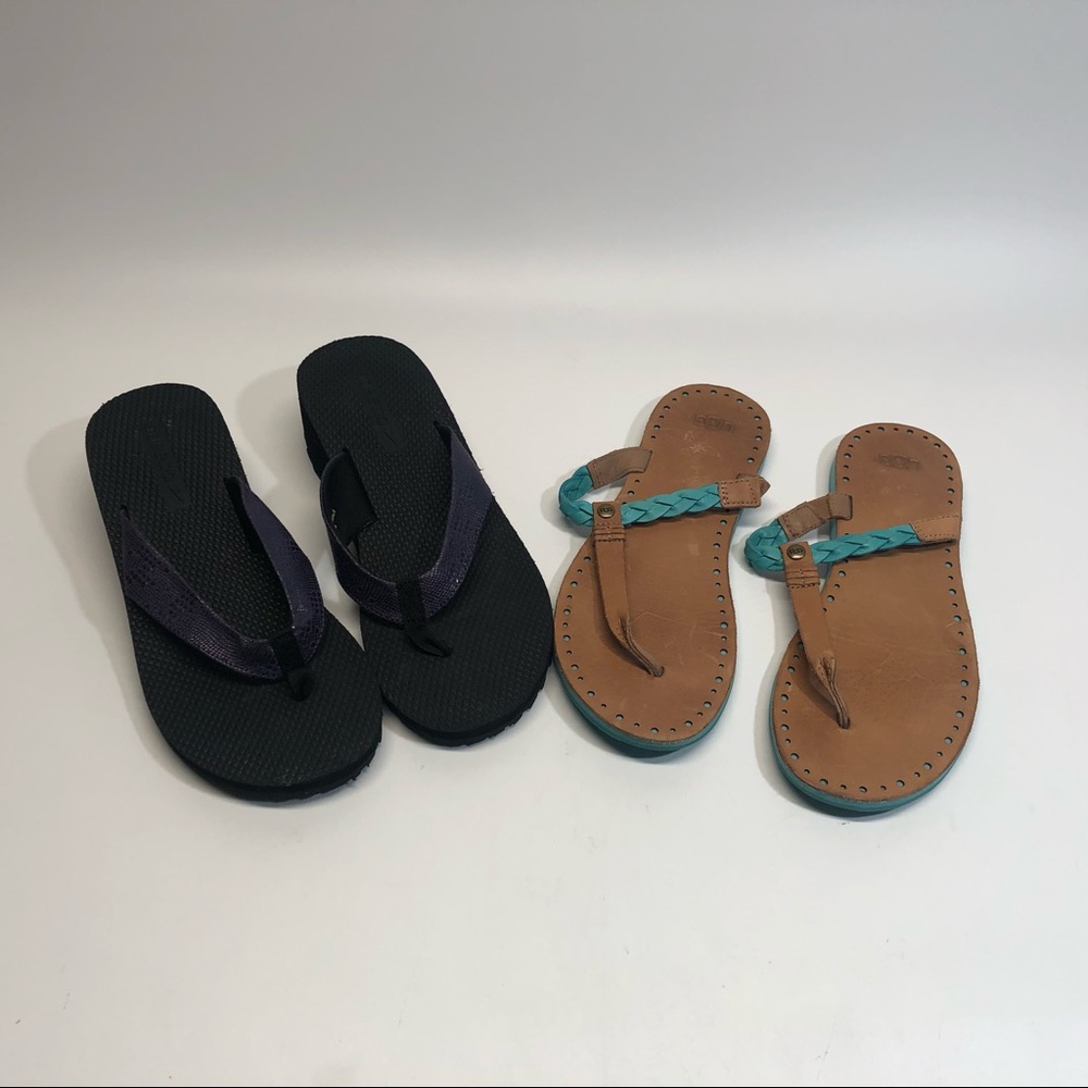 Lot of 2 pairs sandal/ flip flop, ugg, Speedo sz 9